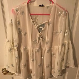Show me your Mumu Bell Sleeve Blouse